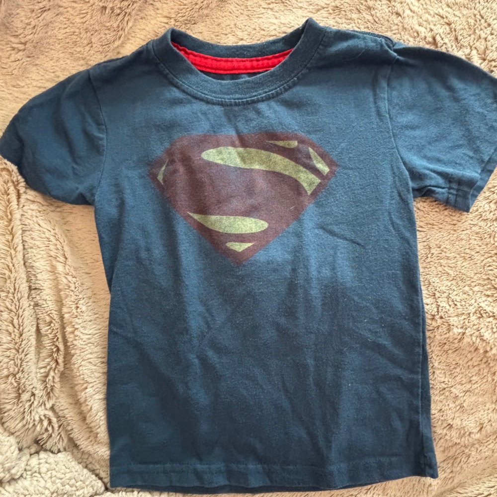 DC Comics Navy Superman Emblem Kids Tee